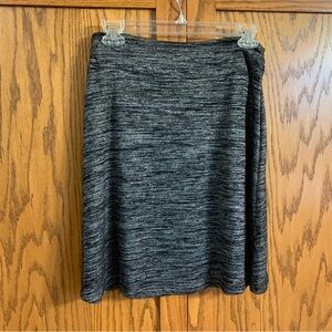 Dakini small a-line black silver skirt. Side ruched at waist.